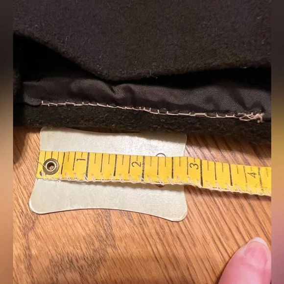 ‼️SOLD‼️ Esprit PEA COAT- Wool- Ladies Classic Chocolate Brown- XL w/ Scarf 🧣 - Picture 15 of 16